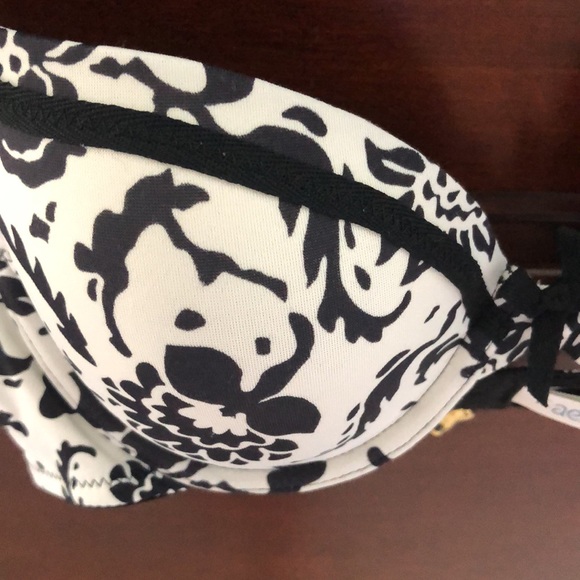 AERIE “KATIE BRA” UNDERWIRE 32B BLACK/WHITE - Picture 3 of 5